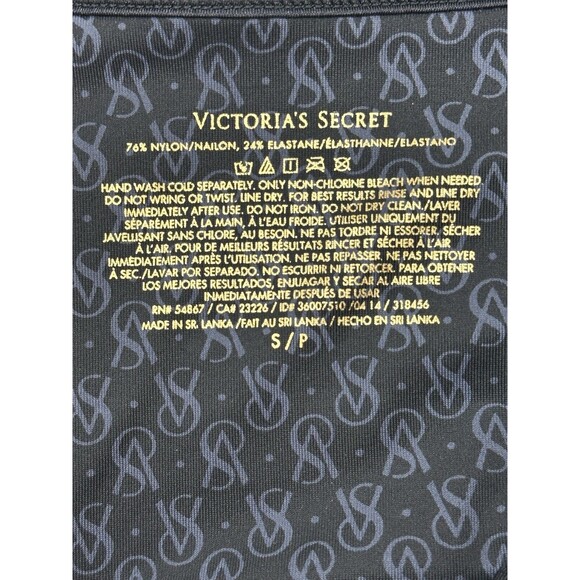 Victoria’s Secret Swimsuit Bottom Bikini Strappy Gold Hardware Cutout Black NEW - Picture 5 of 5